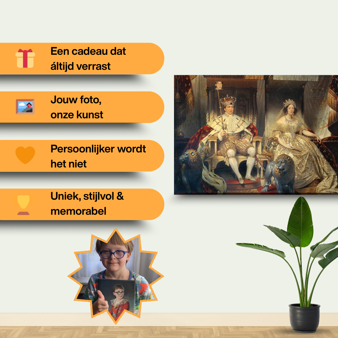 Christian VIII and Caroline Amalie - Custom Canvas