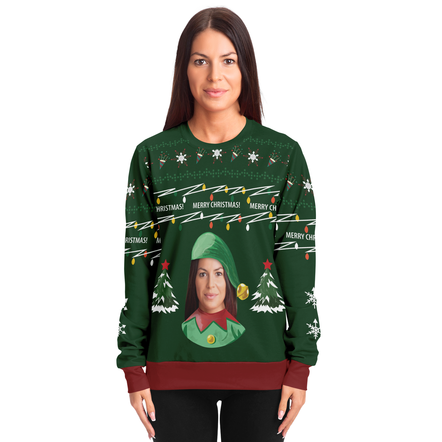 Ugly Christmas sweater eleven (green wife)