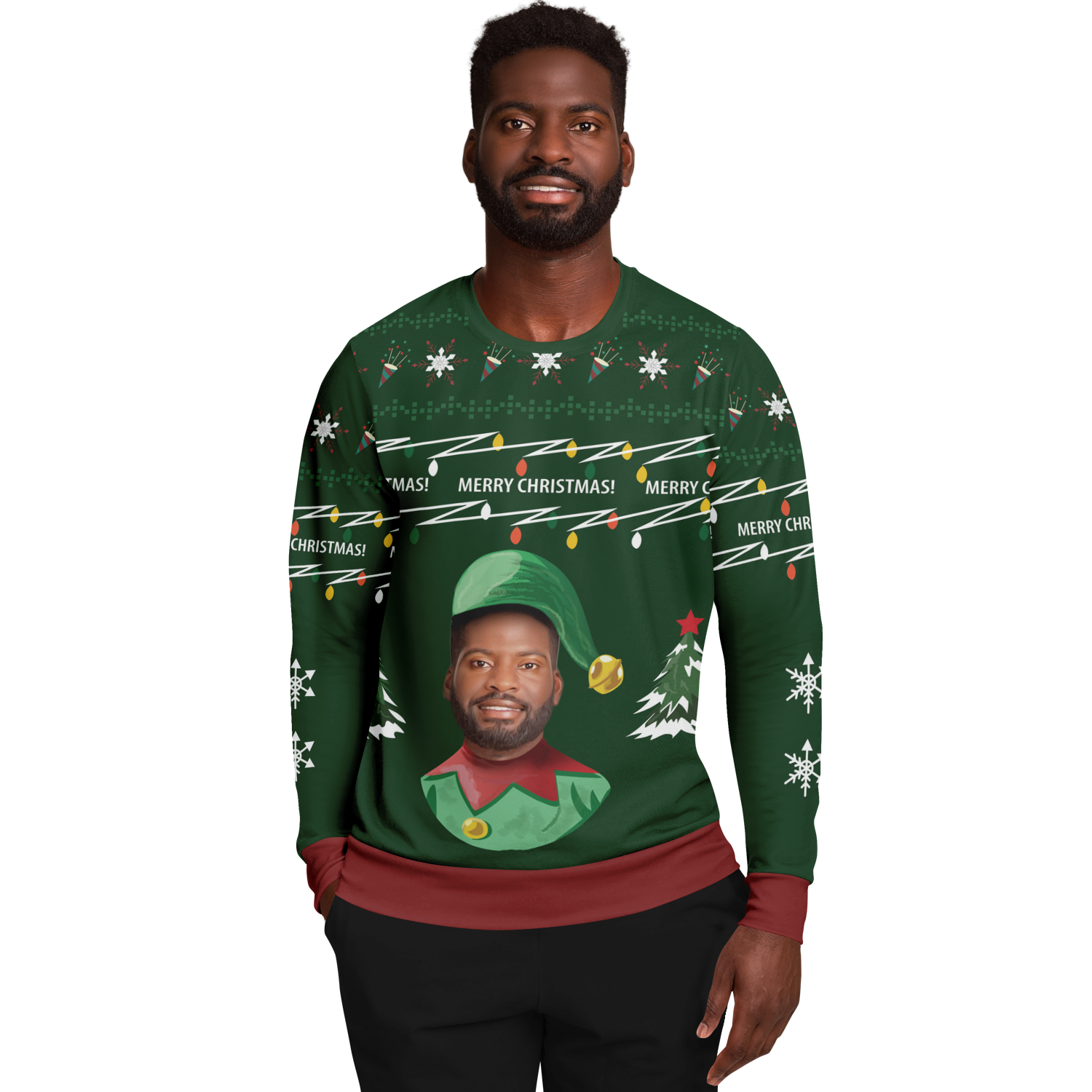 Ugly Christmas sweater eleven (green man)