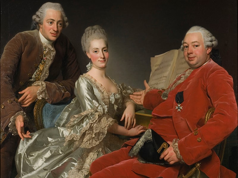 Group portrait by Alexander Roslin - Custom Canvas