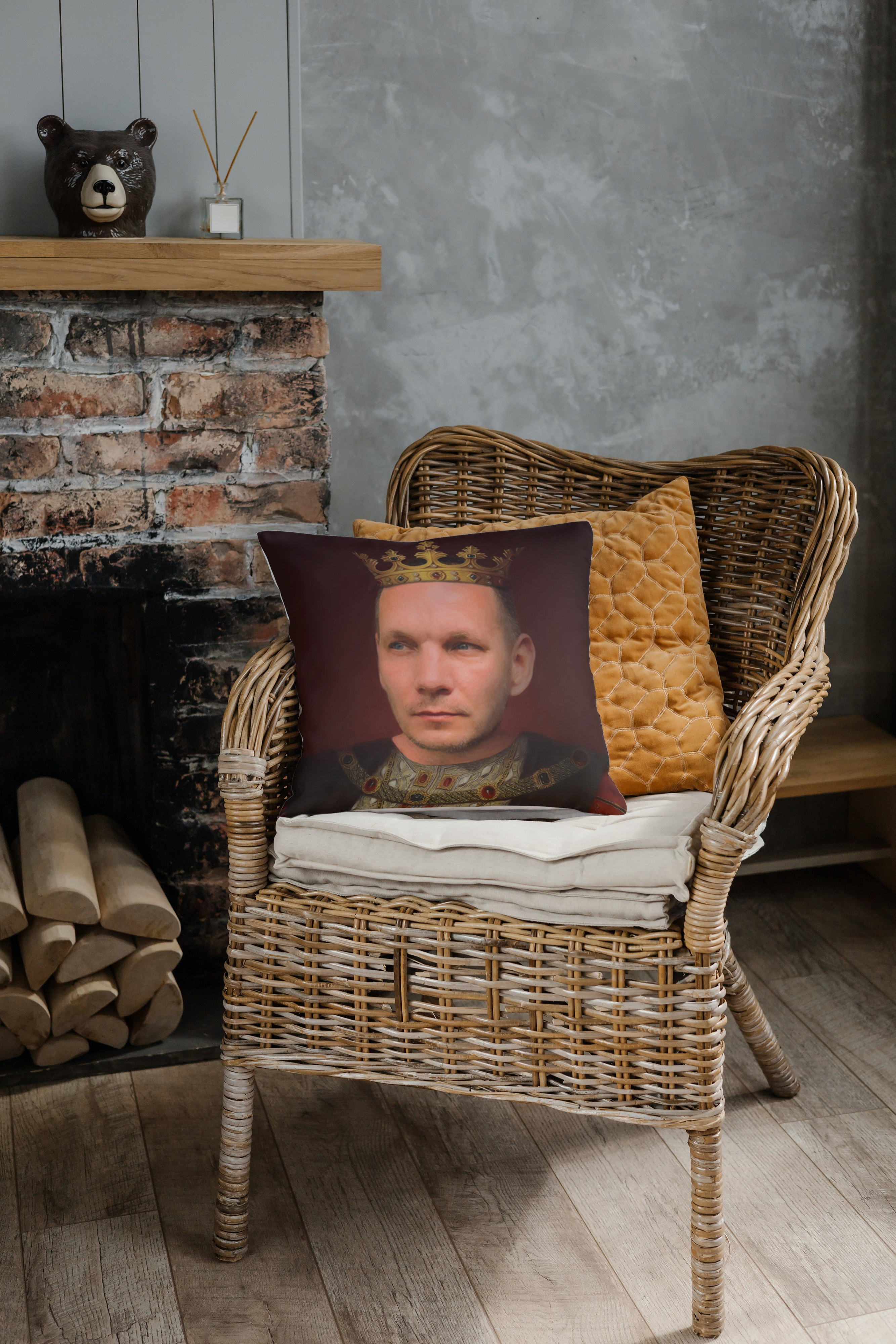 Your ordered portrait on a pillow