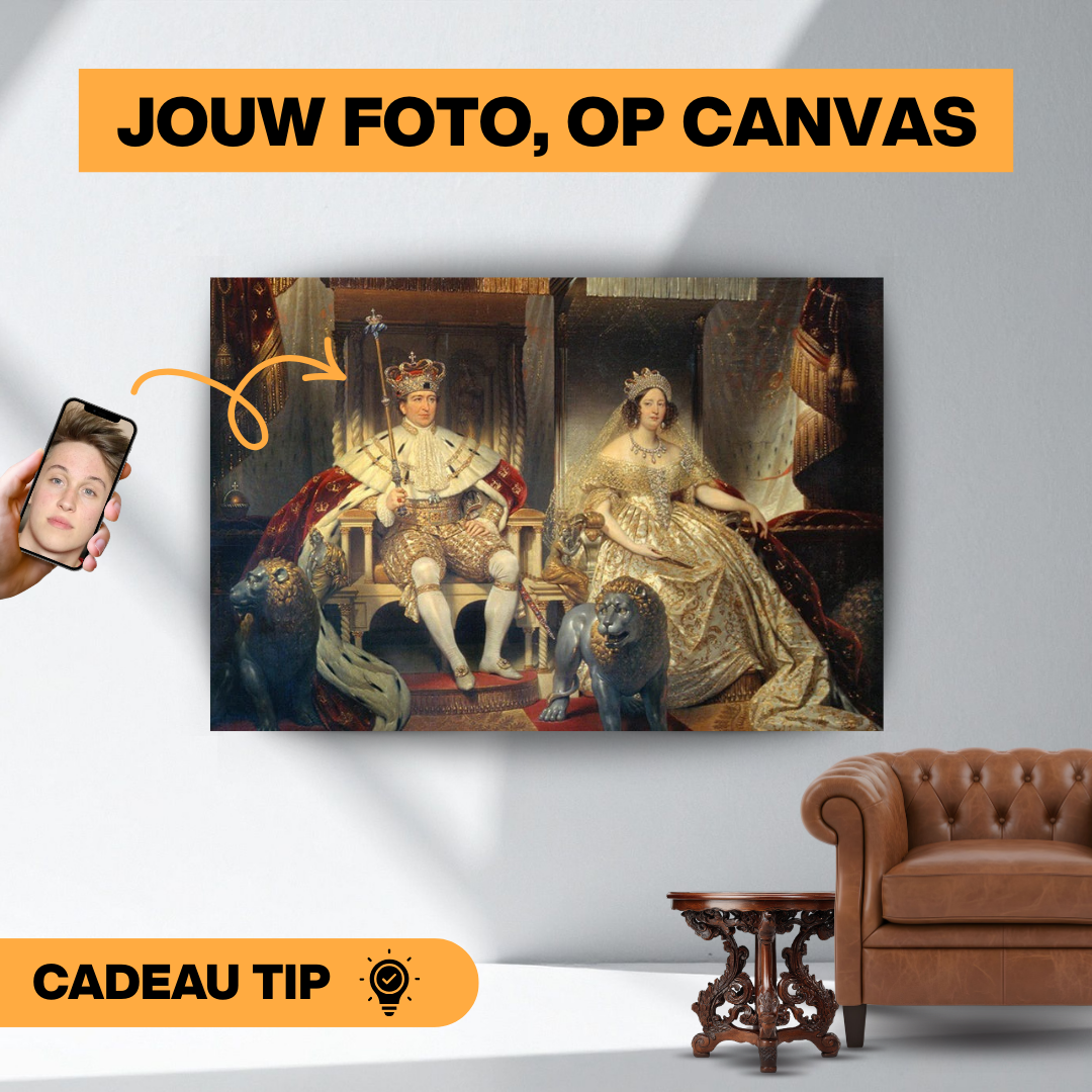 Christian VIII and Caroline Amalie - Custom Canvas
