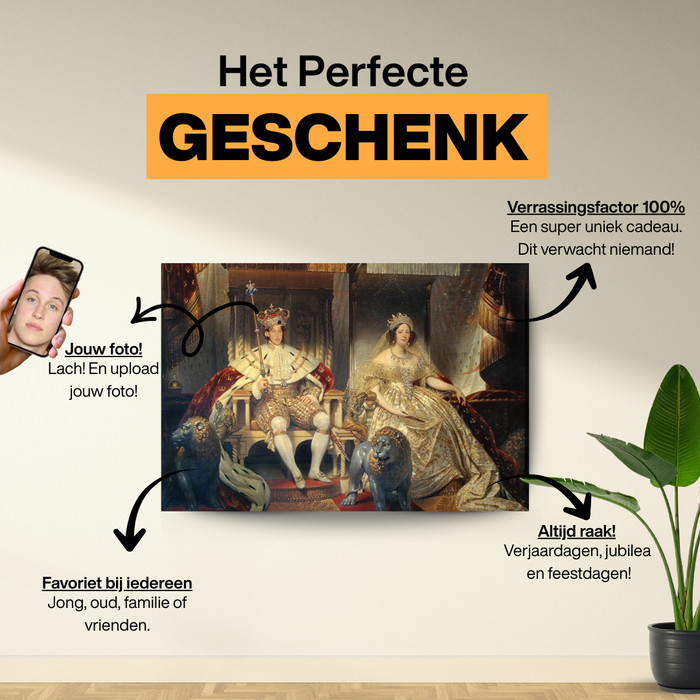 Christian VIII and Caroline Amalie - Custom Canvas