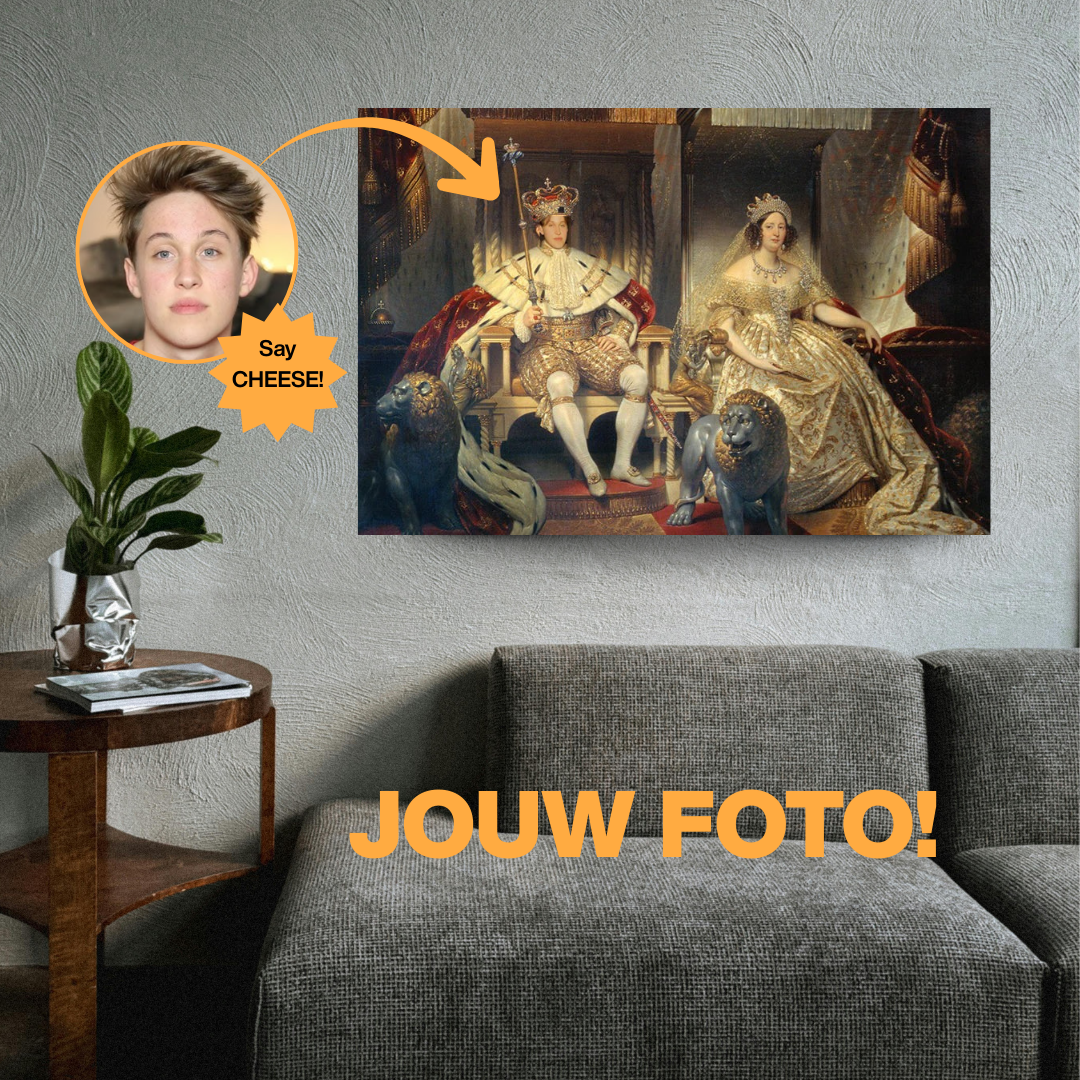 Christian VIII and Caroline Amalie - Custom Canvas