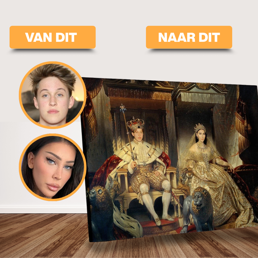 Christian VIII and Caroline Amalie - Custom Canvas