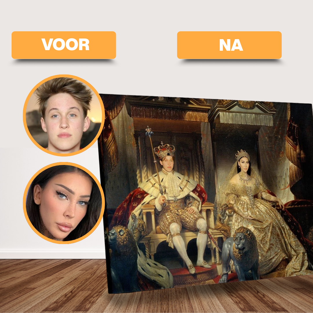 Christian VIII and Caroline Amalie - Custom Canvas