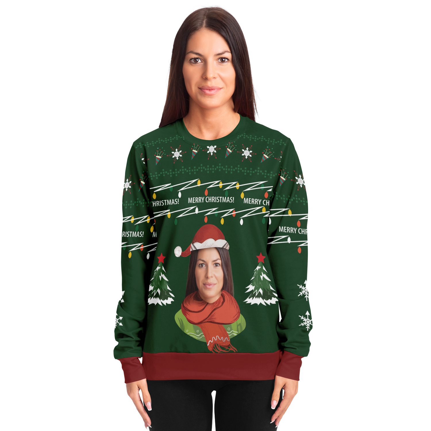 Ugly Christmas Sweater (Green Woman)