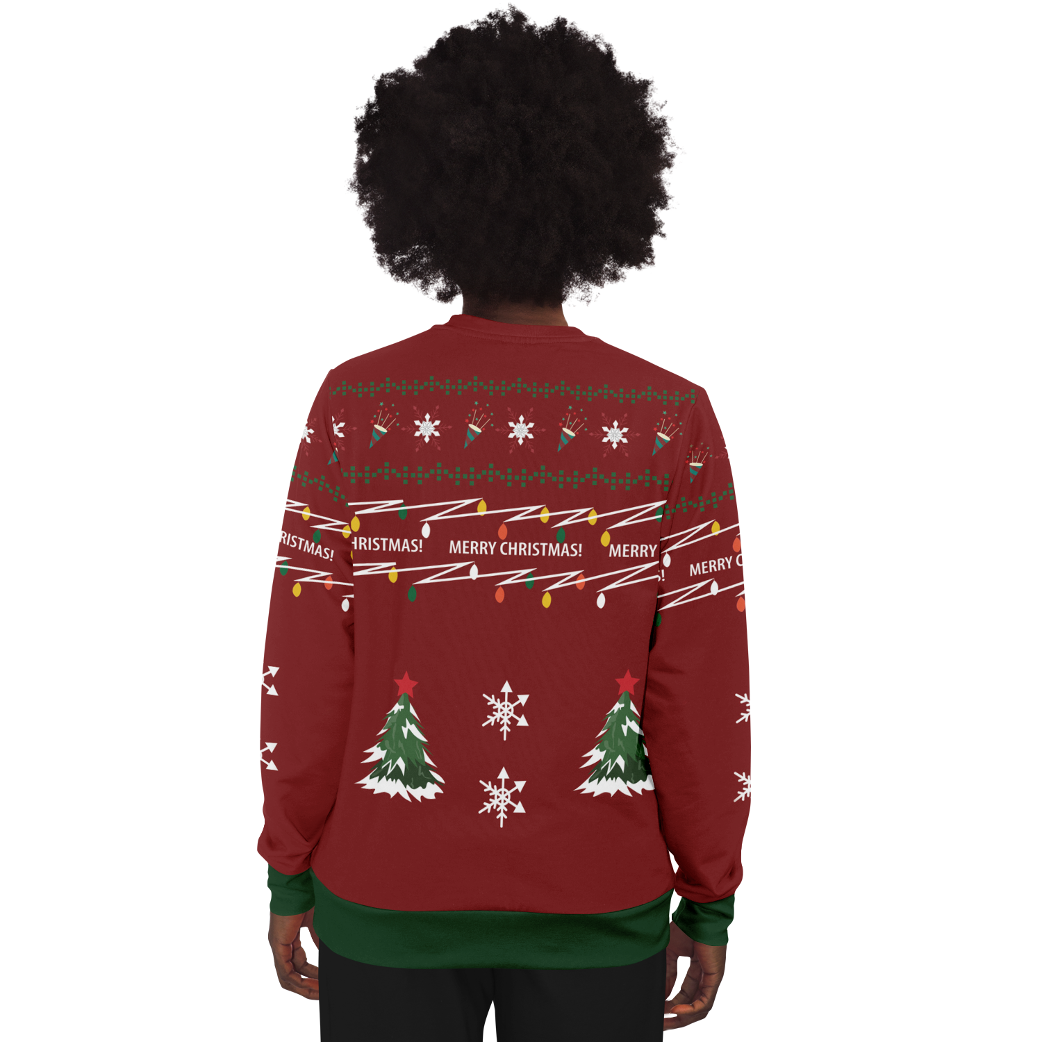 Ugly Christmas Sweater Santa Claus (Red Woman)