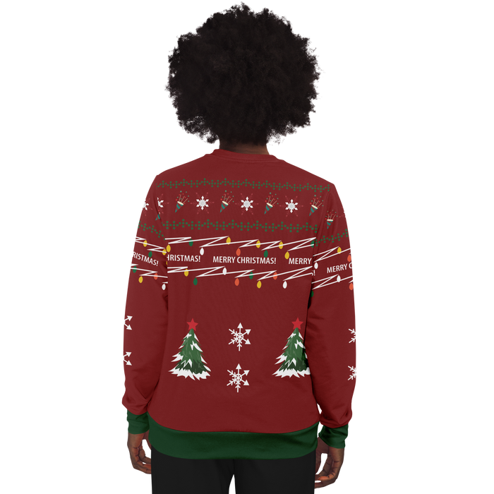 Ugly Christmas Sweater Santa Claus (Red Woman)